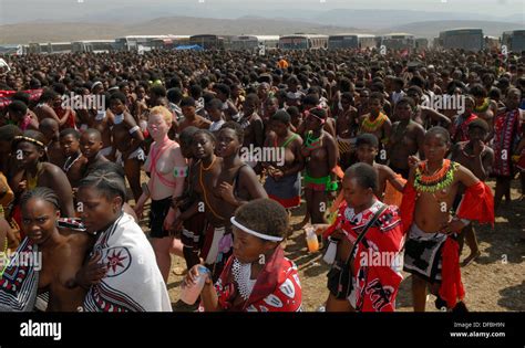 Thousands Zulu Maidens Participate In Reed Dance Where Girls After Undergoing A Virginity Test