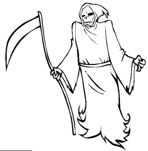 Skull Grim Reaper Coloring Pages Free Printable Coloring Pages
