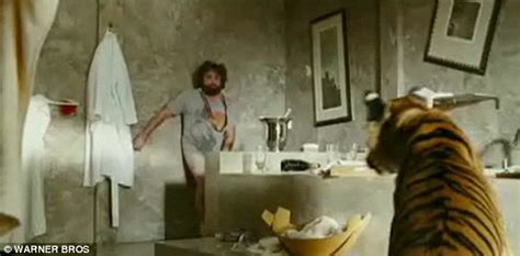 Hangover Ii Star Zach Galifianakis Poses Naked As He Takes A Bath With A With A Handful Of