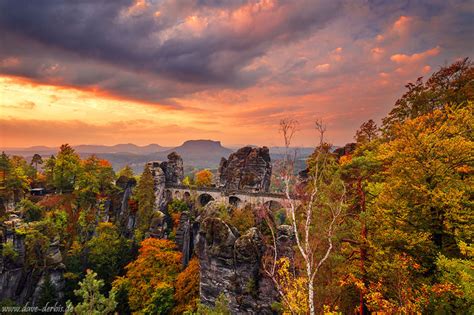 Bastei Bridge Autumn Saxon Switzerland Germany Dave Derbis