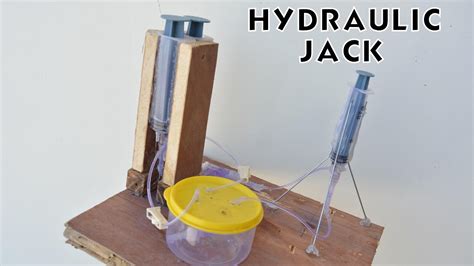 How To Make Hydraulic Jack Cool Science Project At Home Youtube