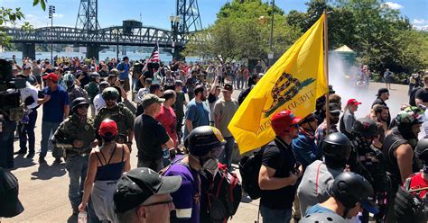 Portland Protests Clashes Occur At Right Wing Patriot Prayer Rally