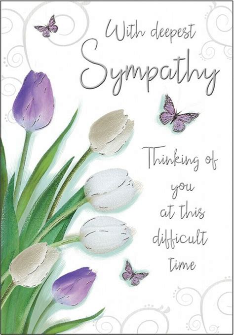 With Deepest Sympathy Card Tulips 9 X 625 Inches Regal