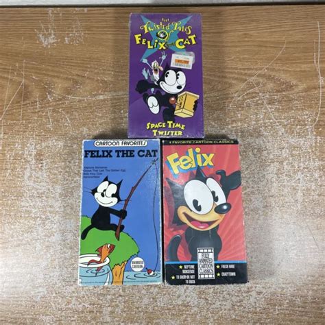 Lot Of 3 Felix The Cat Vhs Tapes Includes Twisted Tales Space Time