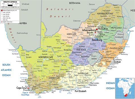 Political Map Of South Africa Ezilon Maps