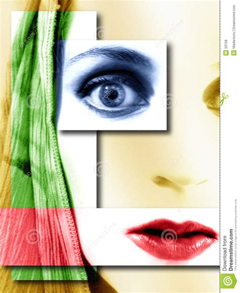 Face Young Woman Abstract Stock Illustration Illustration