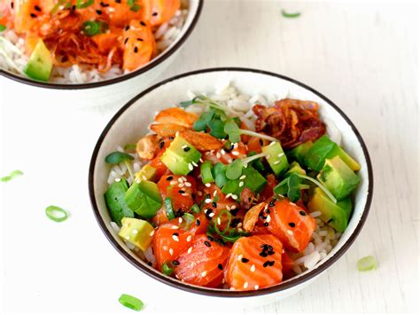 Salmon Poke Bowl With Avocado Recipe Eat Smarter Usa