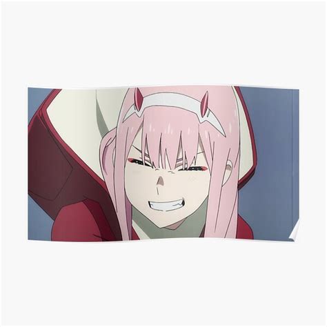 Zero Two Smile Poster For Sale By Fishyfrank Redbubble