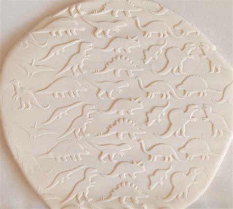 Dinosaur Embossed Rolling Pin Engraved Cookie Baking Decorative Pixie