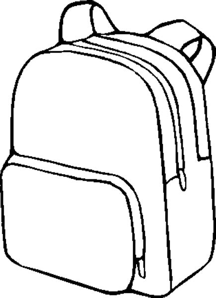 Isolated bookbags in different colors. Backpack Coloring Page | Clipart Panda - Free Clipart Images