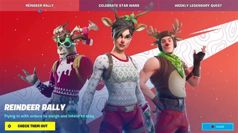 Fortnite Red Nosed Reindeer Skin Showcase And Gameplay Fortnite Item Shop