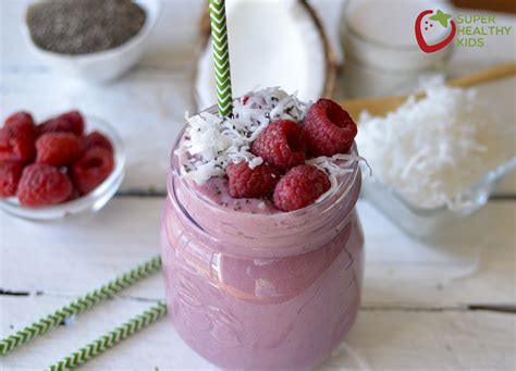 Coconut Raspberry Chia Smoothie Recipe For Healthy Skin