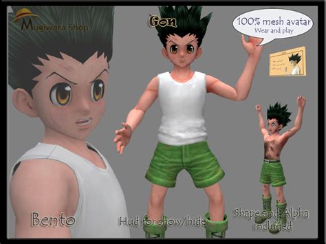 Second Life Marketplace Avatar Gon Freecss Hunter X Hunter 100 Mesh