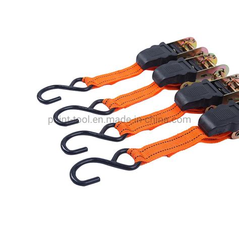 Alloy Base Cam Buckle Cargo Lashing Strap With S Hooks Tie Down China Lifting Strap And Strap