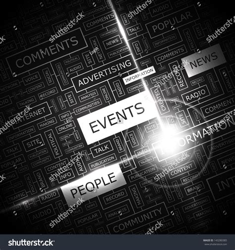 EVENTS Word Cloud Concept Illustration Stock Vector (Royalty Free) 143280385 - Shutterstock