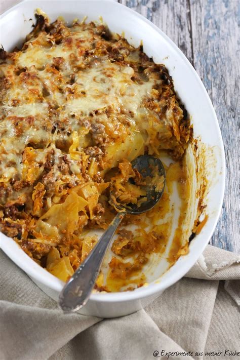 Spitzkohl -Hack- Auflauf mit Kartoffeln