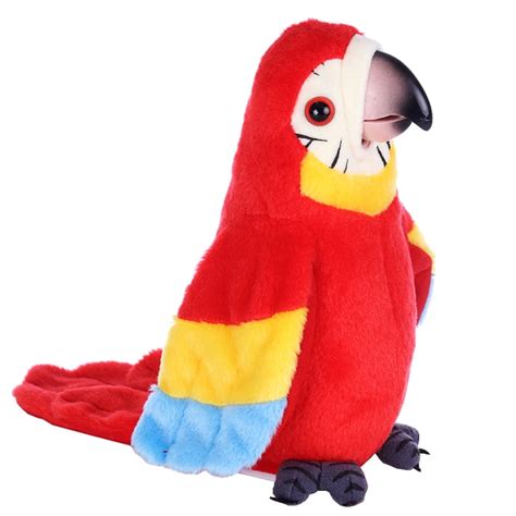 Electric Talking Parrot Plush Toy Cute Talking Record Repeats Waving