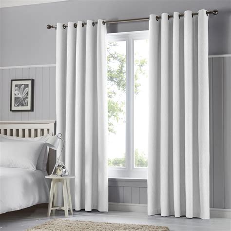 Tyla White Blackout Eyelet Curtains