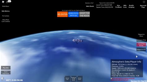 90 Minute Time Lapse Orbit Around Earth Roblox Space Sailors Youtube
