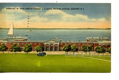 Military Barracks Naval Training Station Newport Rhode Island Vintage