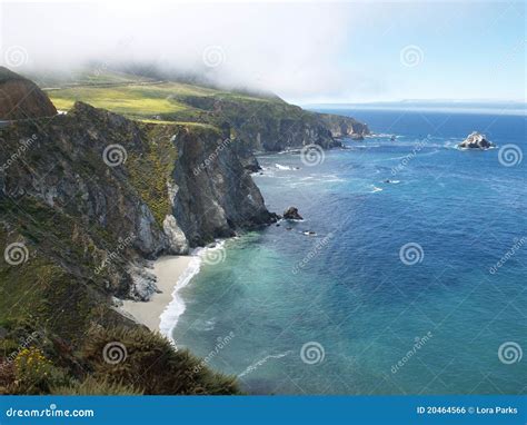 Cliffs On Big Sur Coastline Stock Photo Image Of Foggy California
