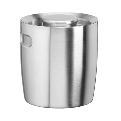 Erwyn Ice Bucket Brushed Stainless Steel 15 Qt Metal Ice Buckets