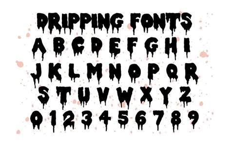 12 Pack Dripping Alphabet Bundle Drip Letters Svg Drip Font Etsy