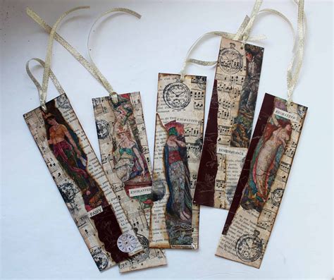 Making Altered Art Bookmarks with Vintage Paper • Adirondack Girl