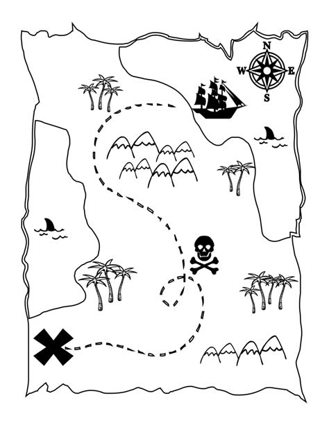 Printable Blank Treasure Maps For Children Diy Pirat Throughout