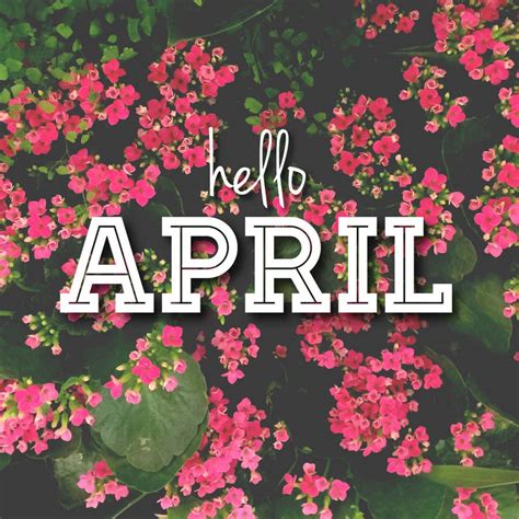 Download Hello April And Flowers Wallpaper