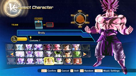 Updated Chronologically Organized Character Select Screen