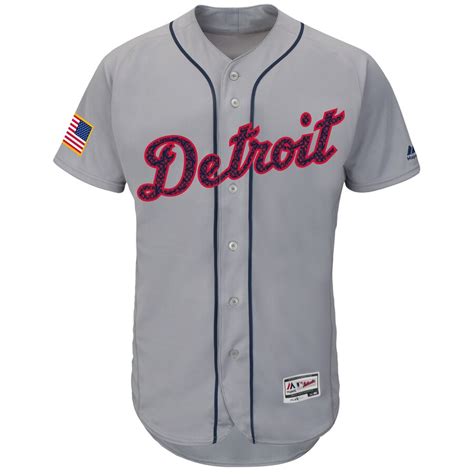 Majestic detroit tigers cool base stitched baseball jersey, size xl nwt $120. Men's Detroit Tigers Majestic Gray Fashion Stars & Stripes ...