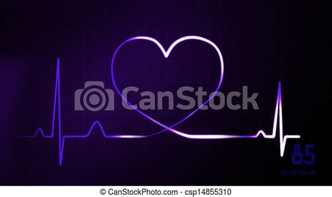 Clipart Of Heartbeat Purple Of Ekg Monitor Heartbeat Graphic Of Ekg