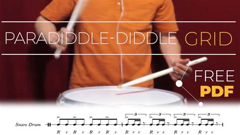 Paradiddle Diddle Grid Snare Drum Exercise W Sheet Music Youtube