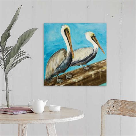 Pelicans On Post Ii Wall Art Canvas Prints Framed Prints Wall Peels