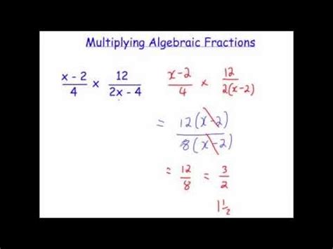 Eliminate the fractions by multiplying each side of the equation by a. Multiplying algebraic fractions | Corbettmaths