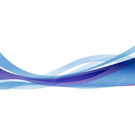 Blue Curve Wave Art Design Transparent Graphic Blue Wave Abstract