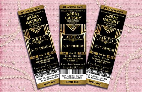 Great Gatsby Prom Invitations Great Professionally Designed Templates