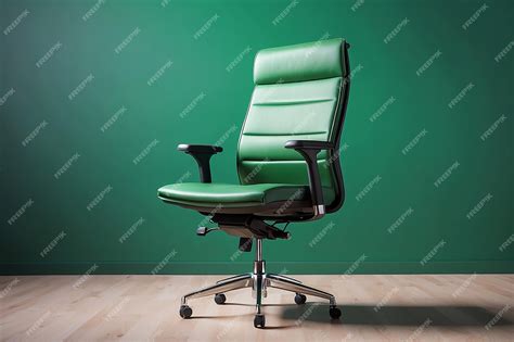 Premium Photo | Empty office chair with green background