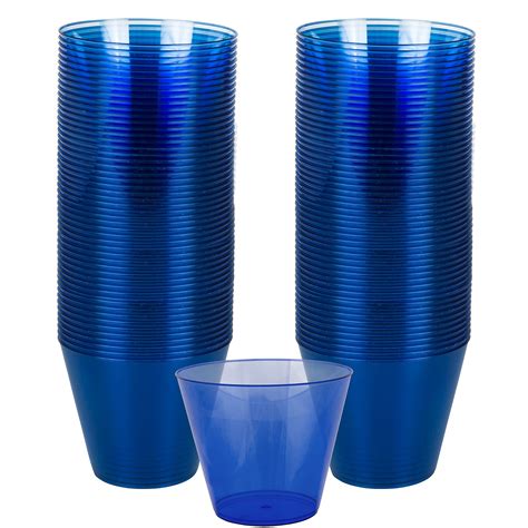 Royal Blue Plastic Cups Set Big Party Pack 9 Oz 72 Per Pack For Large