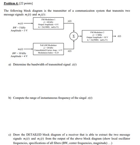 Problem 4 22 Points The Following Block Diagram Is