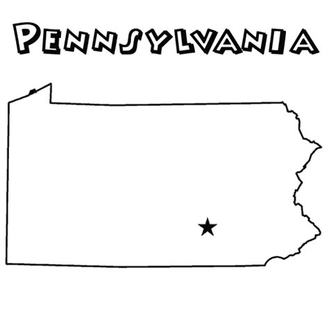 Pennsylvania State Coloring Page