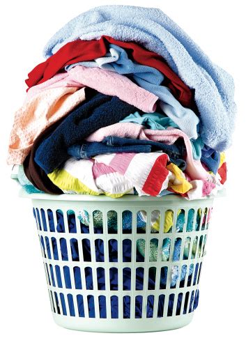 People use them for cleaning their carpets (as you remember, they like to put them everywhere) or clothes that require special care like evening dresses or ironed work shirts. A Stack Of Dirty Laundry In A Basket Stock Photo ...