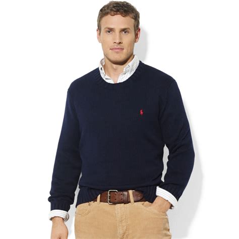 Build your forever wardrobe with farfetch & choose ✈ express delivery at checkout. Ralph lauren Crew Neck Cotton Sweater in Blue for Men | Lyst