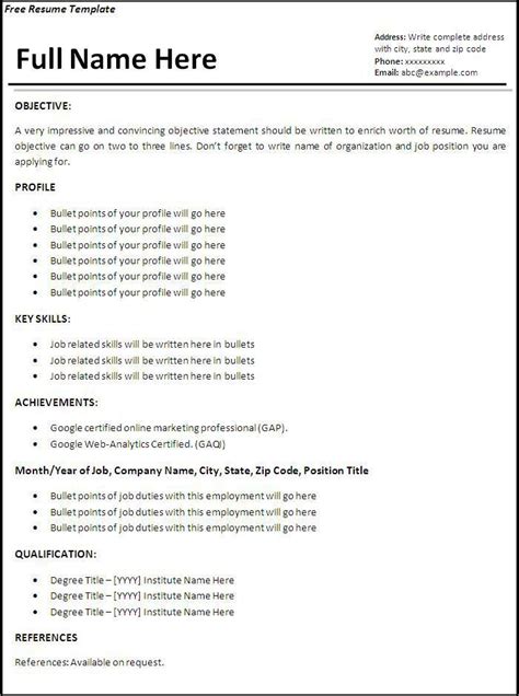 Writing a cv has never been that easy. 6+ Job Resume Templates | First job resume, Job resume examples, Job resume format