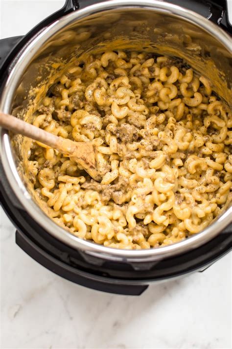This is a nice rich mac and cheese. Instant Pot Hamburger Mac and Cheese • Salt & Lavender