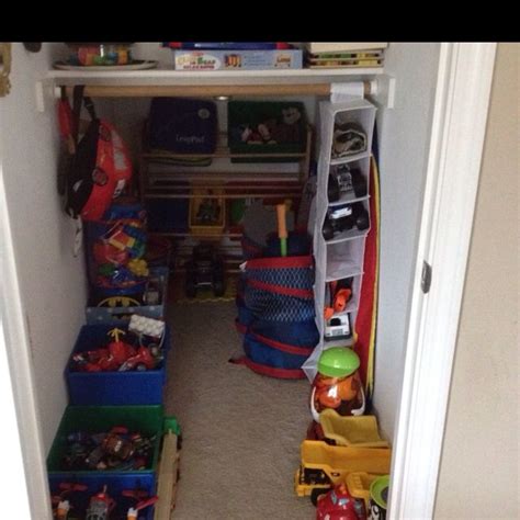 A tidy closet under the stairs!! Turned under stair closet into toy room | Kelly's DIY ...
