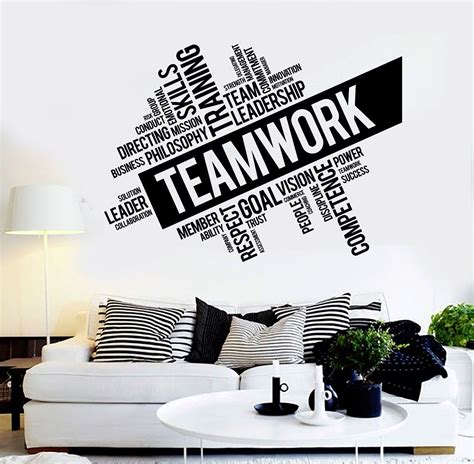 Vinyl Wall Decal Teamwork Success Office Decor Worker Stickers Ig4152