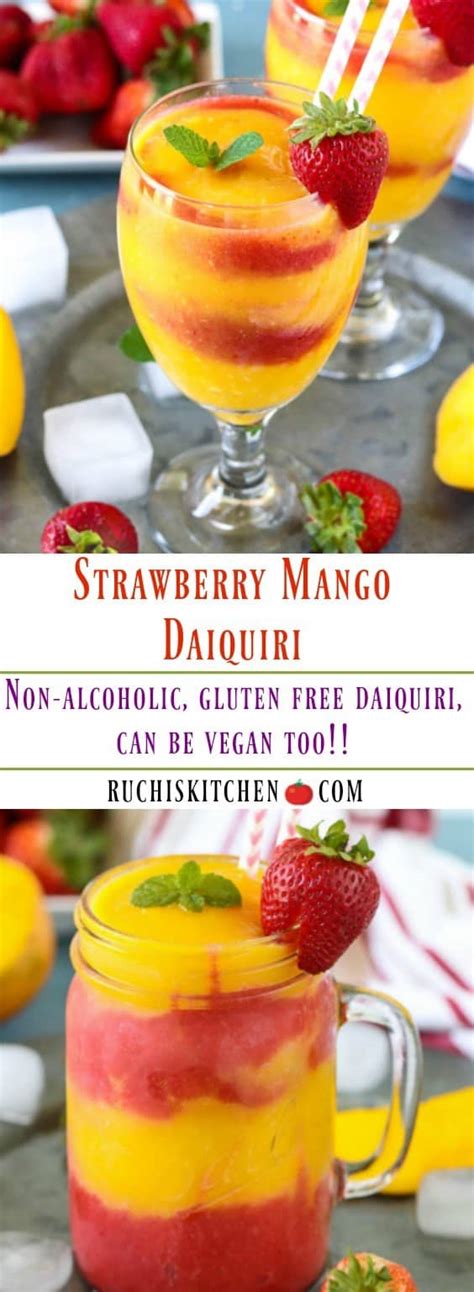 Non Alcoholic Strawberry Mango Daiquiri Strawberry Mango Daiquiri