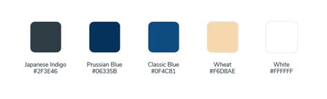 Pantone Color Of The Year 2020 Classic Blue Template And Palette